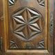 Carved pine sideboard, mountain folk art, 1950s