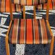 Set of 5 70s designer chairs in beech and orange and brown velvet Self éditeur