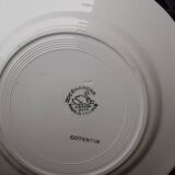 4 vintage flat plates, 22 cm, from St Amand Ceranor, Cotentin pattern