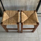 Wood and straw stools
