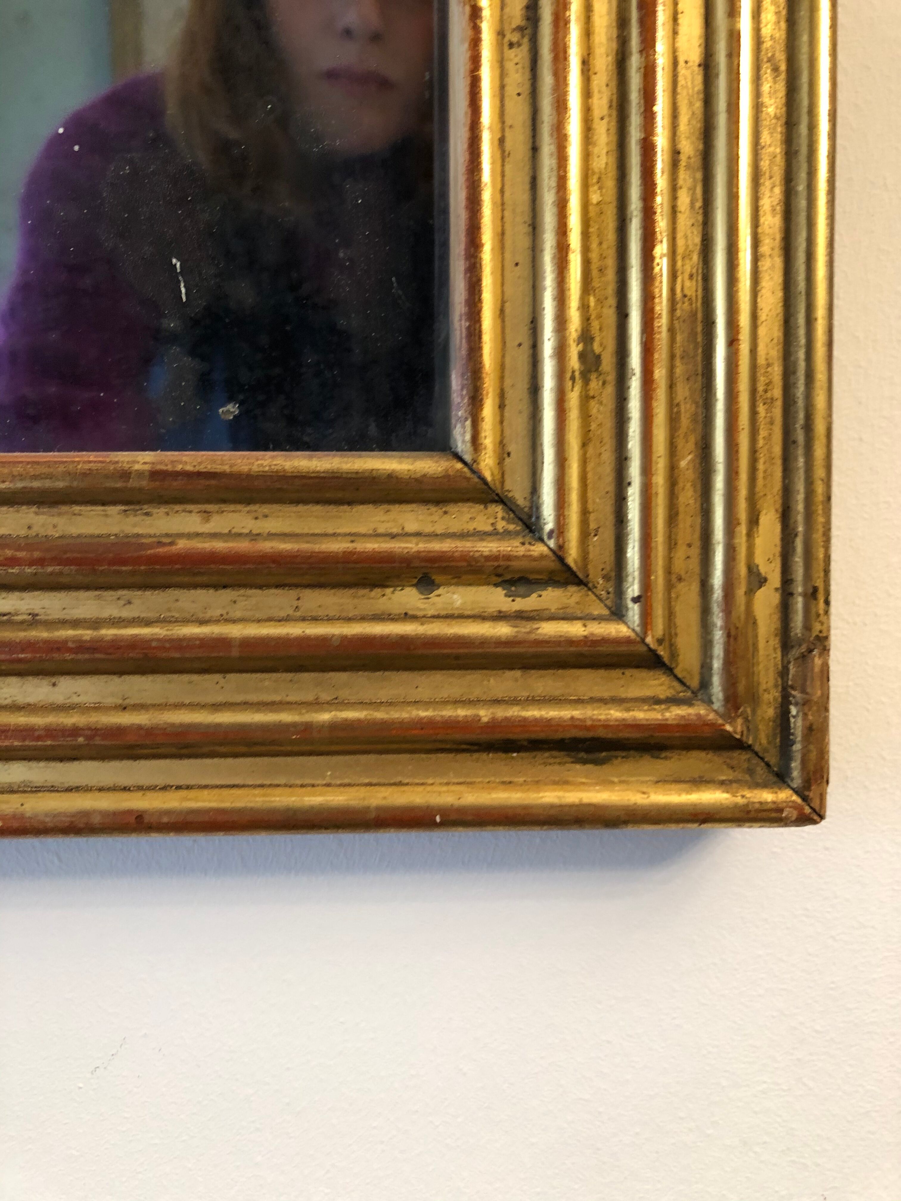 Miroir Degas en bois doré patiné 49x61cm