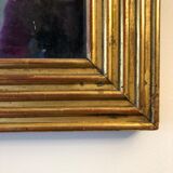 Degas profile mirror in patinated gilded wood  49x61cm