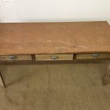Vintage farm table 3 drawers