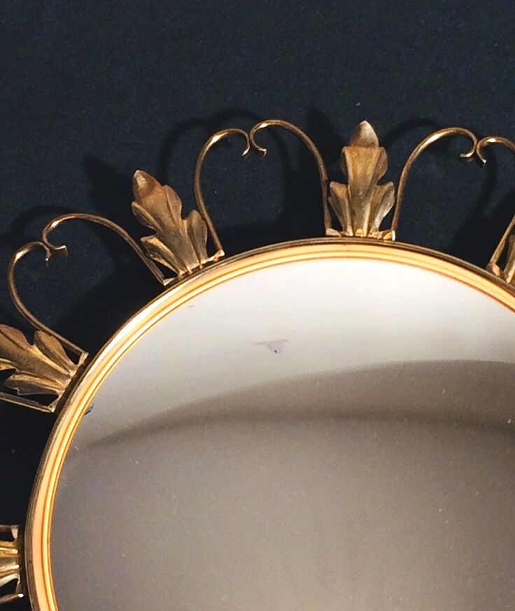 Mirror Sun " Witch's Eye " 50s. Deknudt * Hollywood Regency * Vintage
