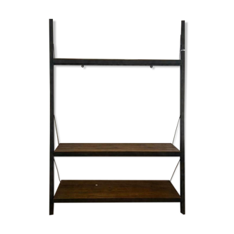 Handcrafted reclaimed wood and antiqued metal bookcase/TV unit