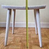 Stool "Pagoda" in solid wood, vintage