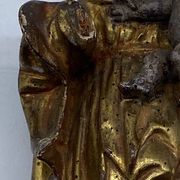 Antique wooden sculpture, Virgin and Child, 17th century