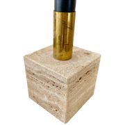 Cerri Nestore pair of travertine marble lamps, Italy 1970