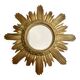 Miroir soleil doré