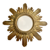 Miroir soleil doré