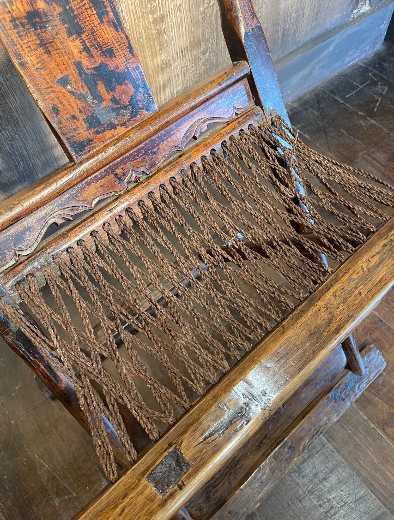 Chaise ancienne pliante chinoise