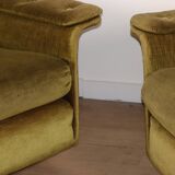 Pair of vintage velvet armchairs – 1960s