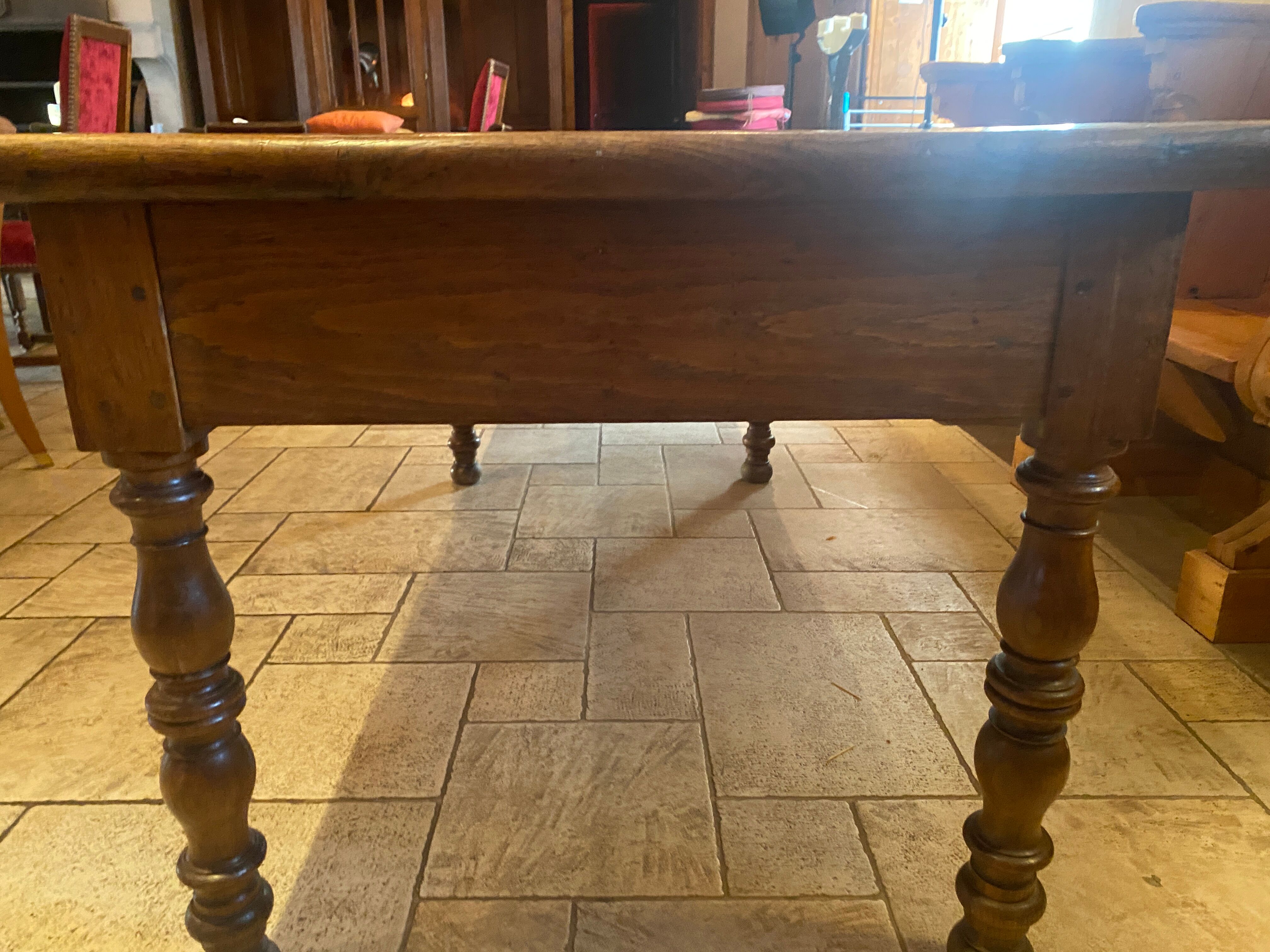 Farmhouse table chene massive