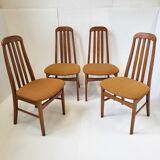 Suite of 4 chairs Jentique 1970 vintage