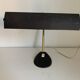 Vintage 1960s Aluminor banker lamp, black and gold, desk - 45cm