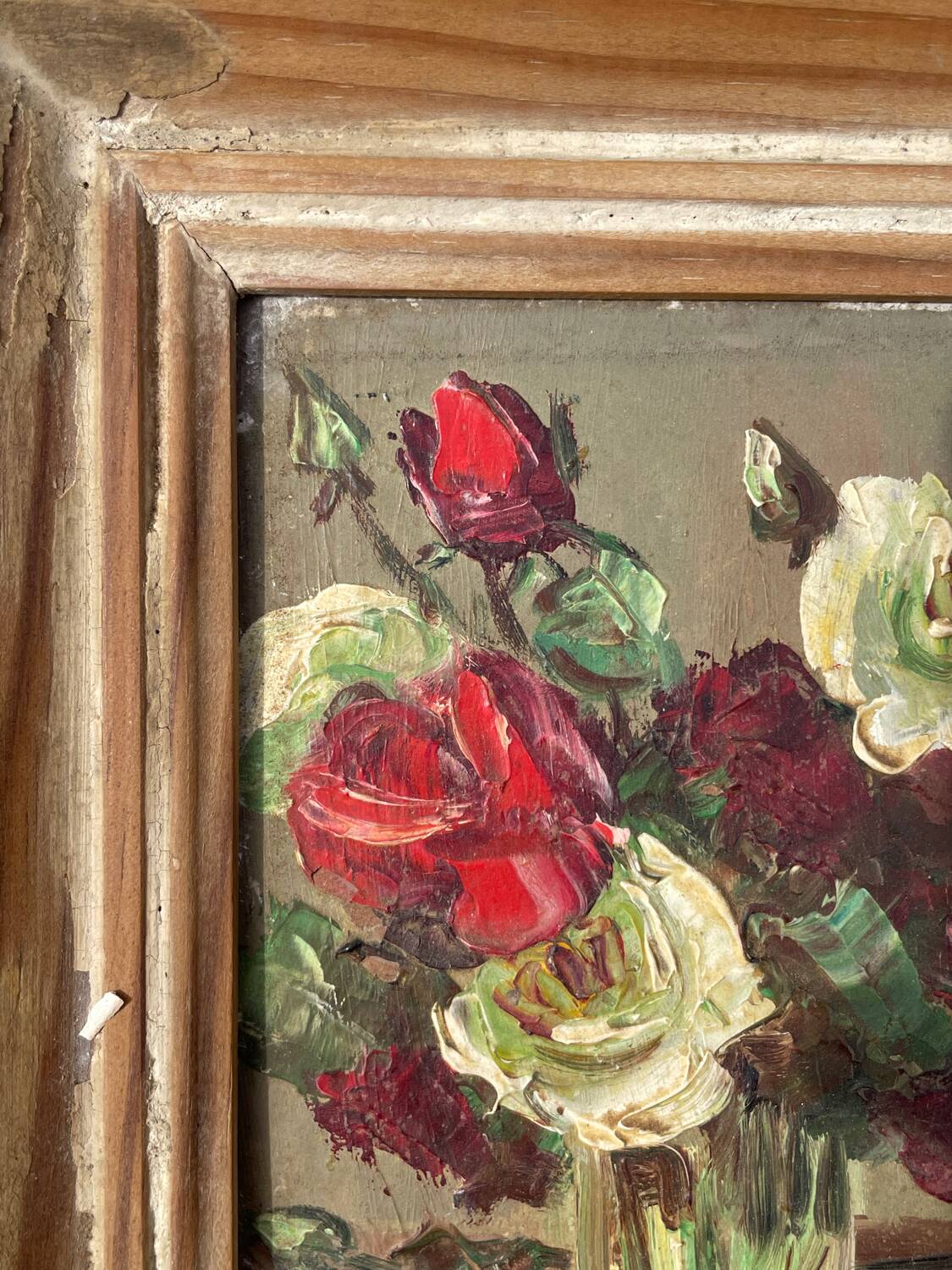 Small bouquet painted in oil