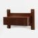 Mid-century Wall-mounted console in wood with brass details, Italy 1960s