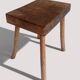 Rustic European Solid Wood Accent Side Table or Stool