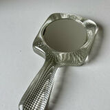 Handheld glass mirror Swedish design 1960's