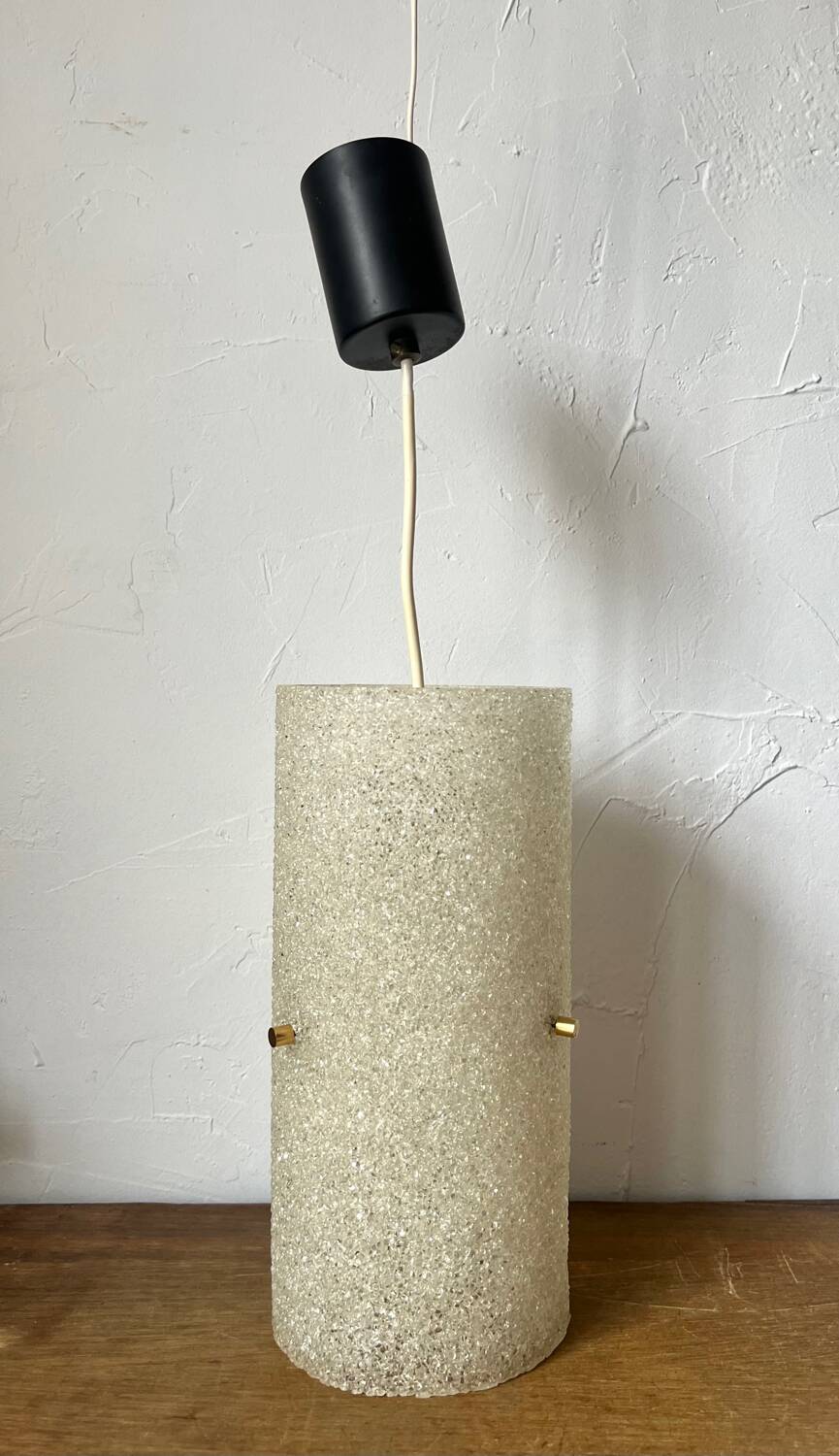 Vintage 1970s granite cylindrical suspension