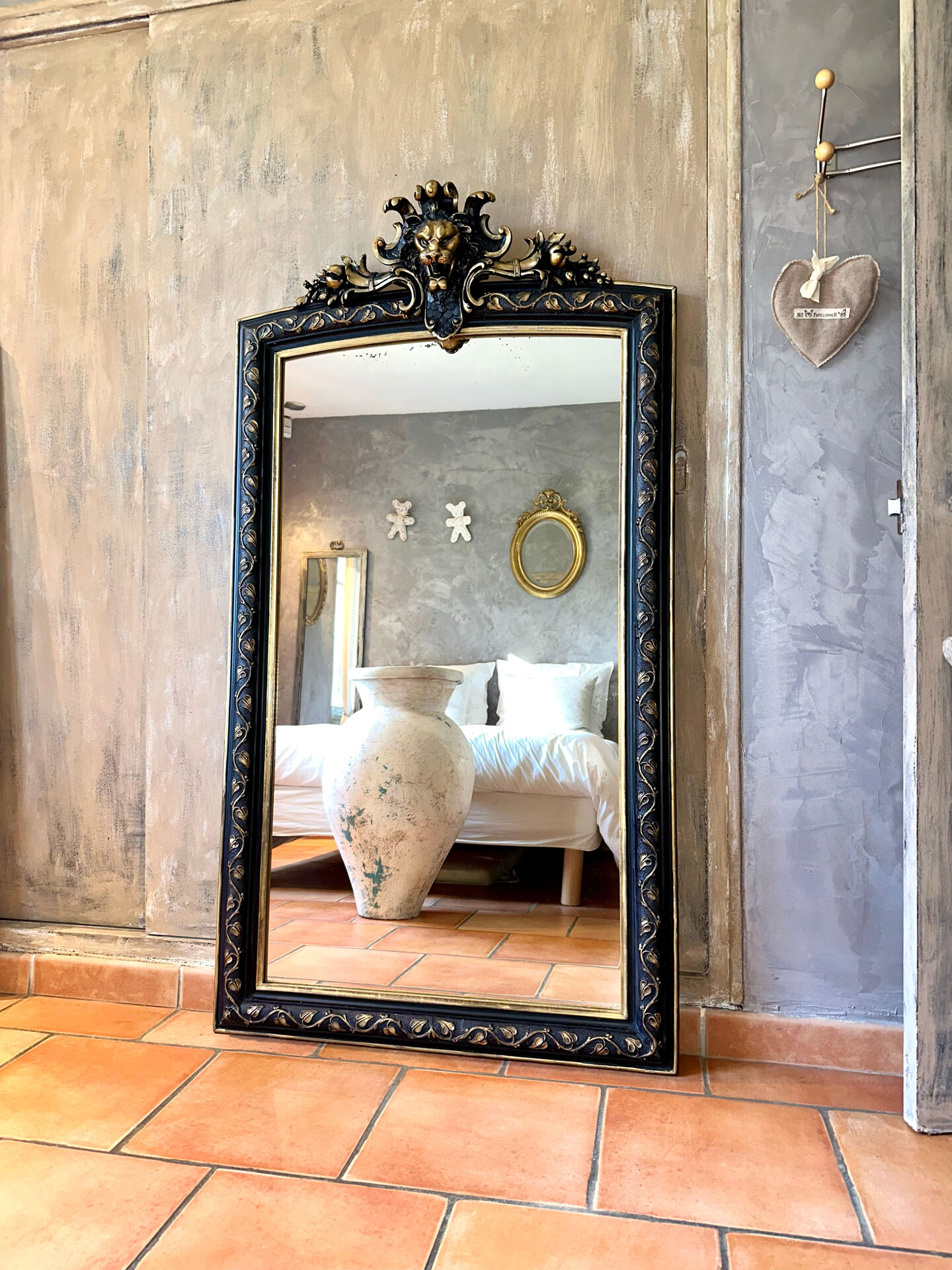 Miroir à fronton ancien Napoléon III