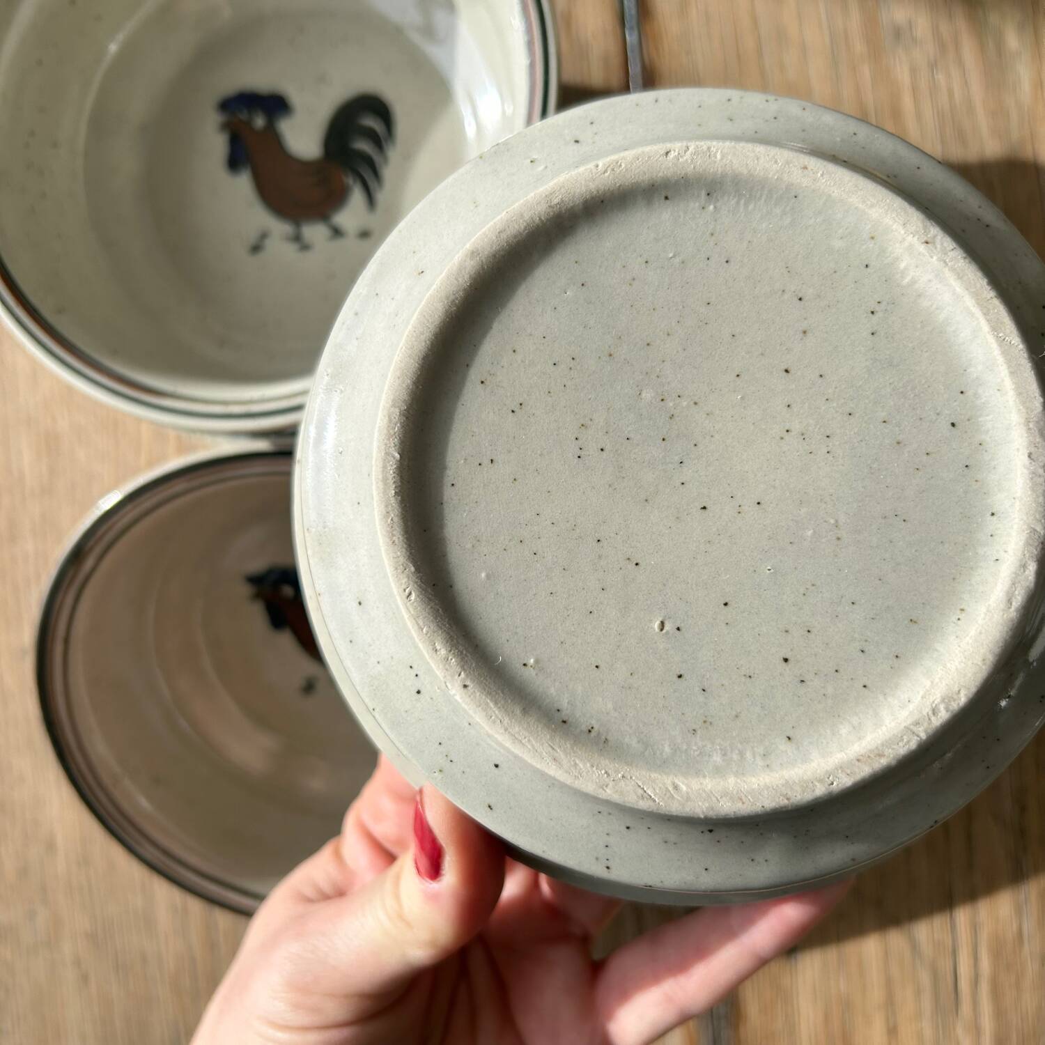 5 large Coq stoneware bowls