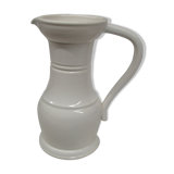 Pitcher ceramic white pitcher signed San pol