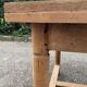 Renovated extendable farmhouse table in raw solid wood and marquetry 210cm