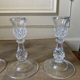 Set of two Arques crystal candle holders