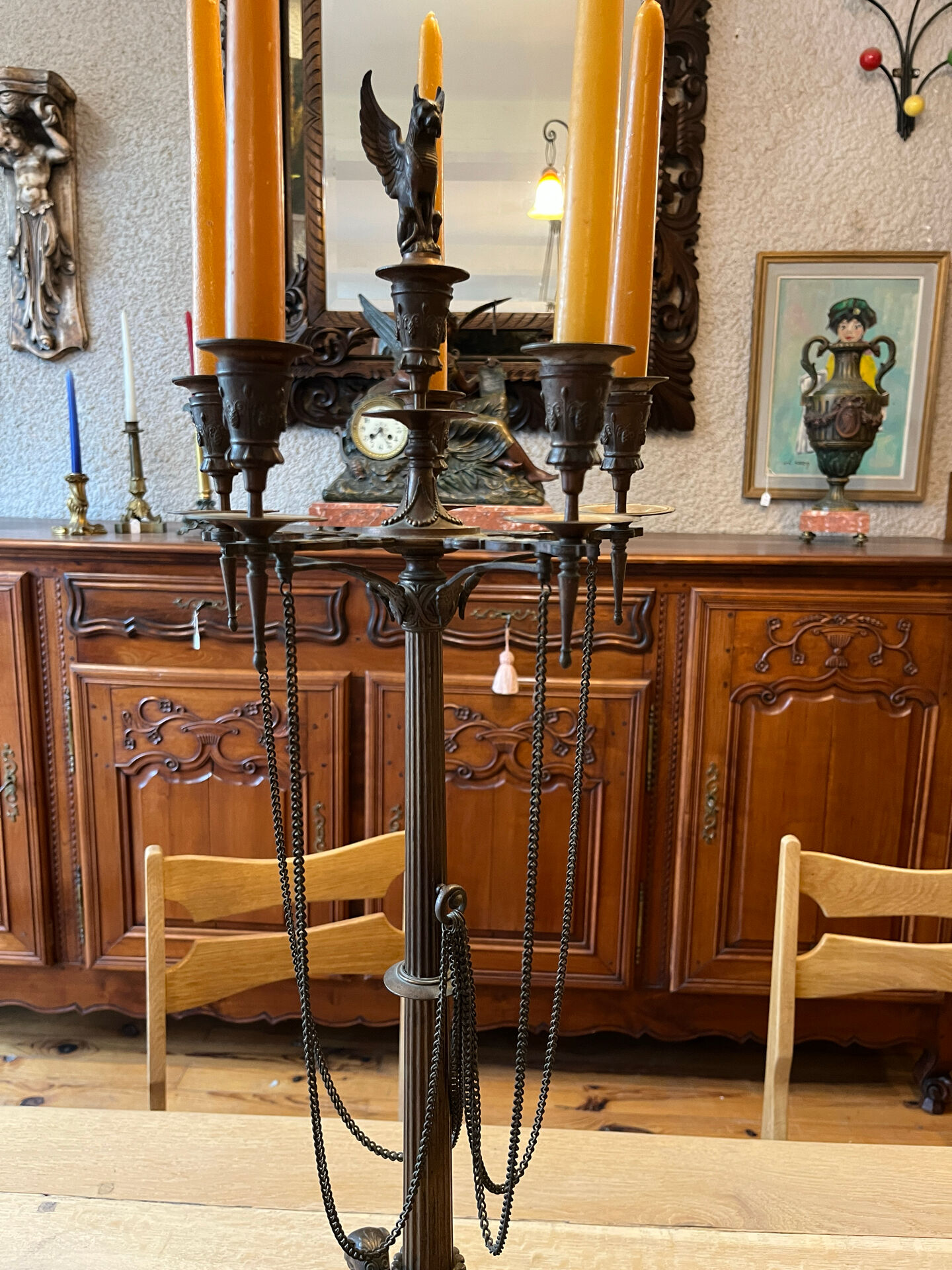 Pair of bronze candelabra Napoleon III