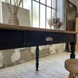 Oval pine farm table with 2m extensions