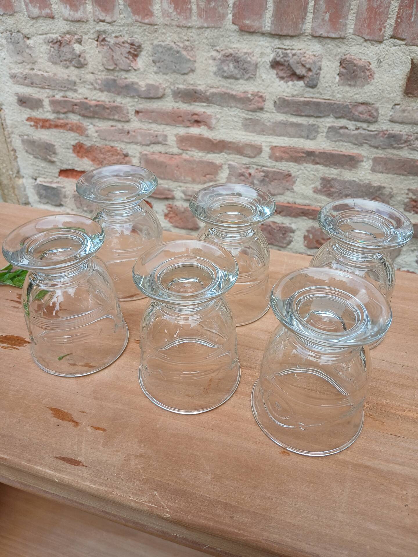 6 bistro water glasses
