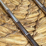 Salad cutlery, silver-plated, bamboo style