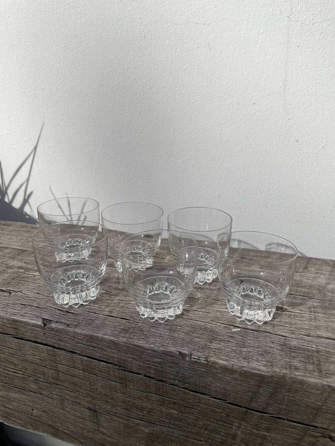6 crystal glasses