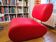 red designer armchair