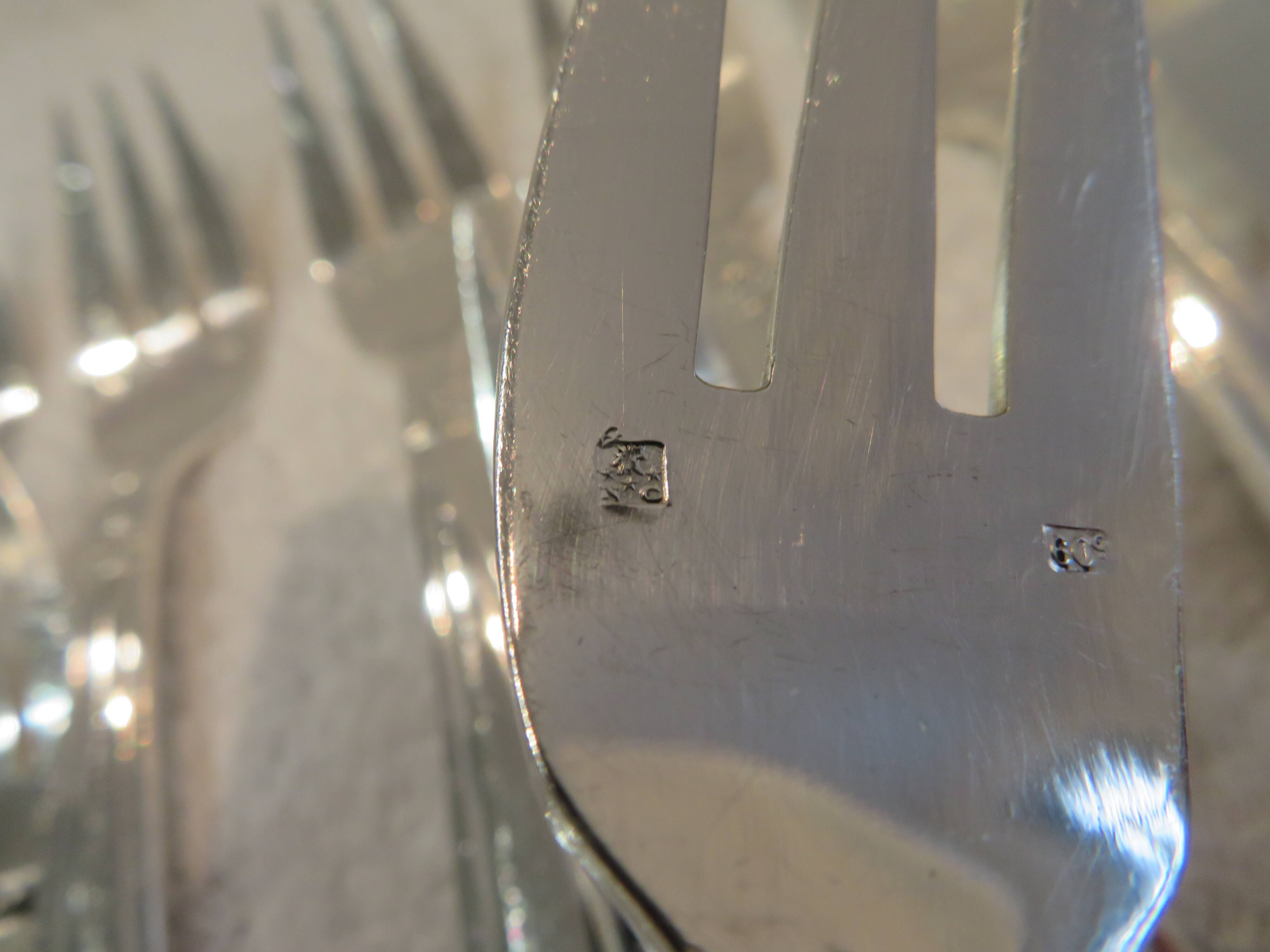 12 fish cutlery sets 24p silver plated Noel Collet Grand Prix Monaco