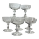 7 coupes à champagne en cristal 1950's