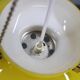 1970s Yellow Glass Pendant Light , Czechoslovakia
