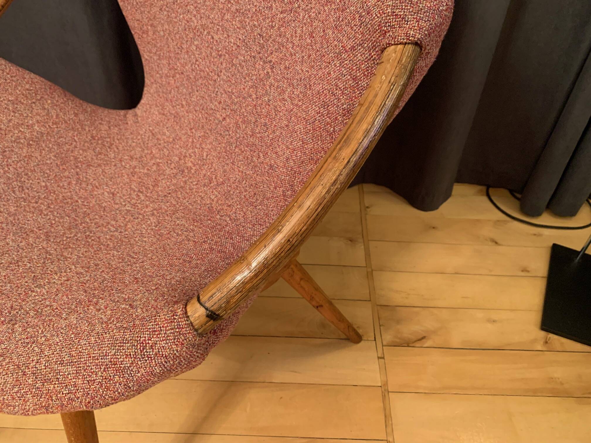 A unique armchair in the style of Miroslav Navratil, Czechoslovakia, 1950s/1960s