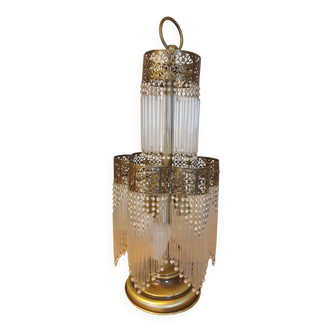 Acrylic and brass table lamp, 1950s