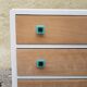 Large chest of drawers vintage wood white year 50