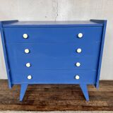 Commode semainier vintage ragpicker electric blue 1950