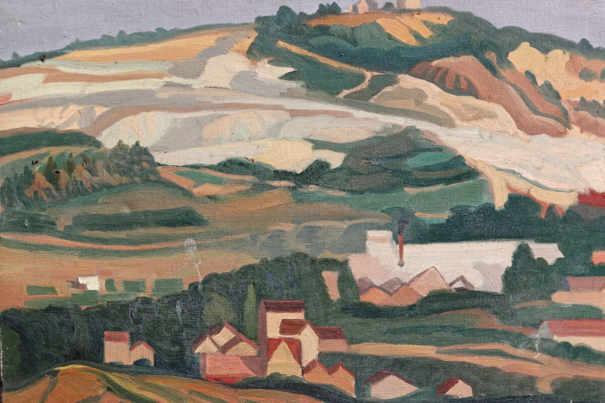 Oil on canvas signed, landscape