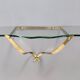 Vintage Crystal and Brass Wall-Mounted Console Table by Cristal Art, Turin Italy