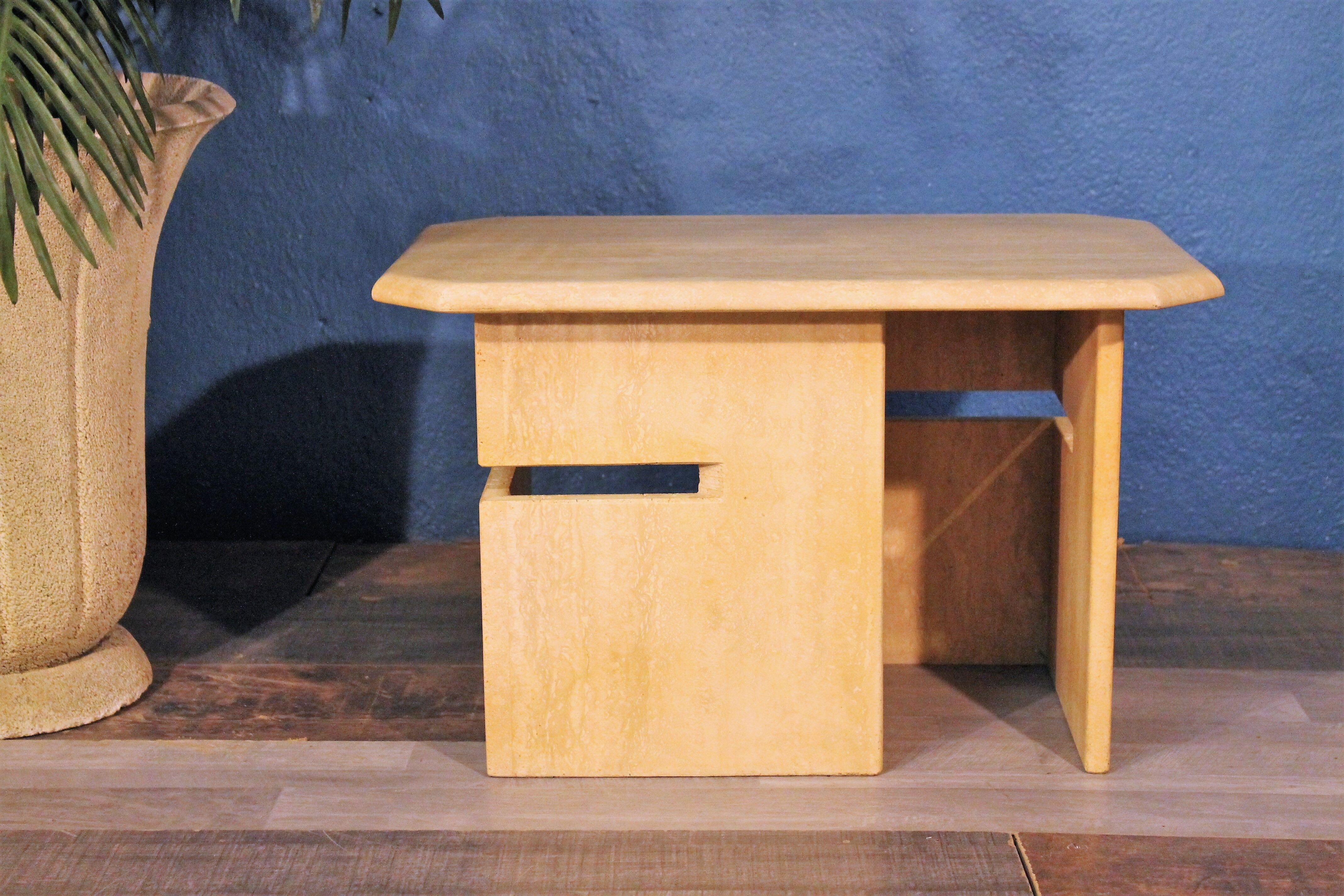 Travertine side table 1960