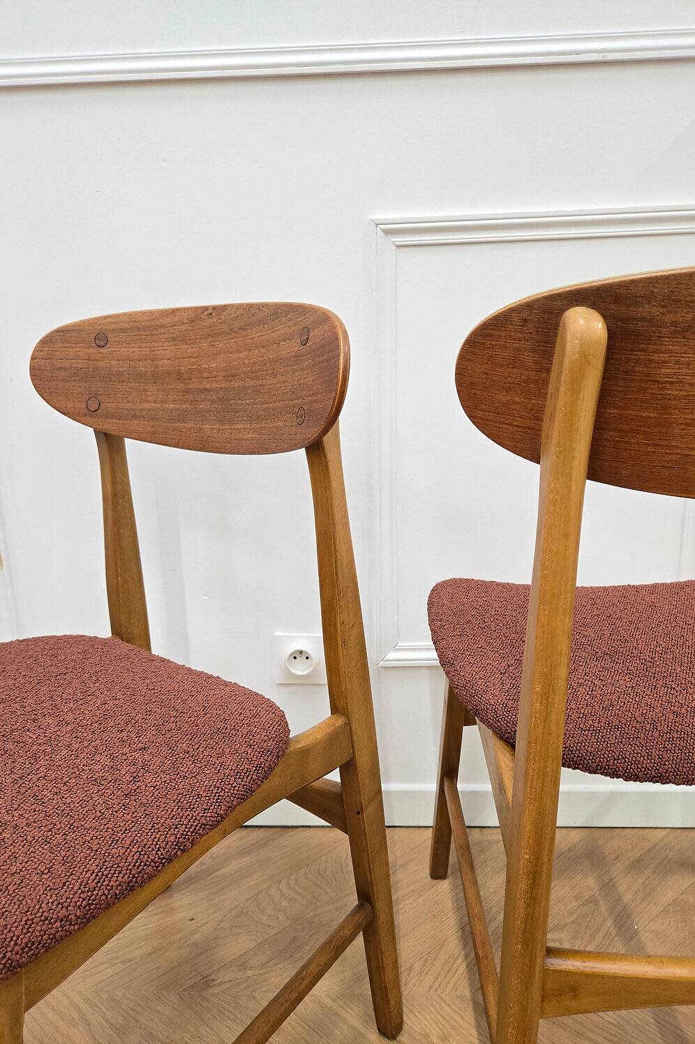 4 Chaises vintage en teck