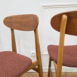 4 Chaises vintage en teck