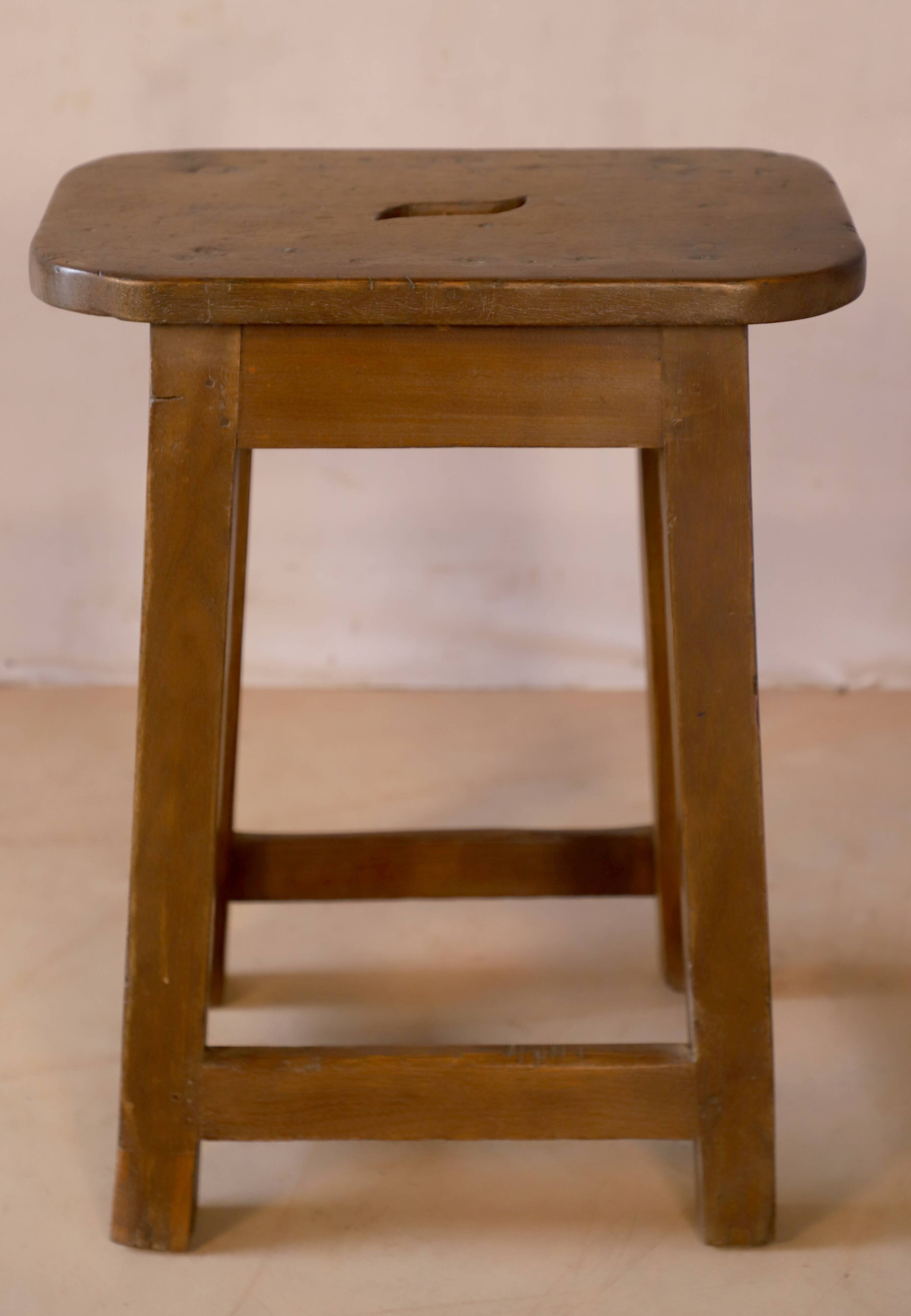 Old Burmese teak workshop stool
