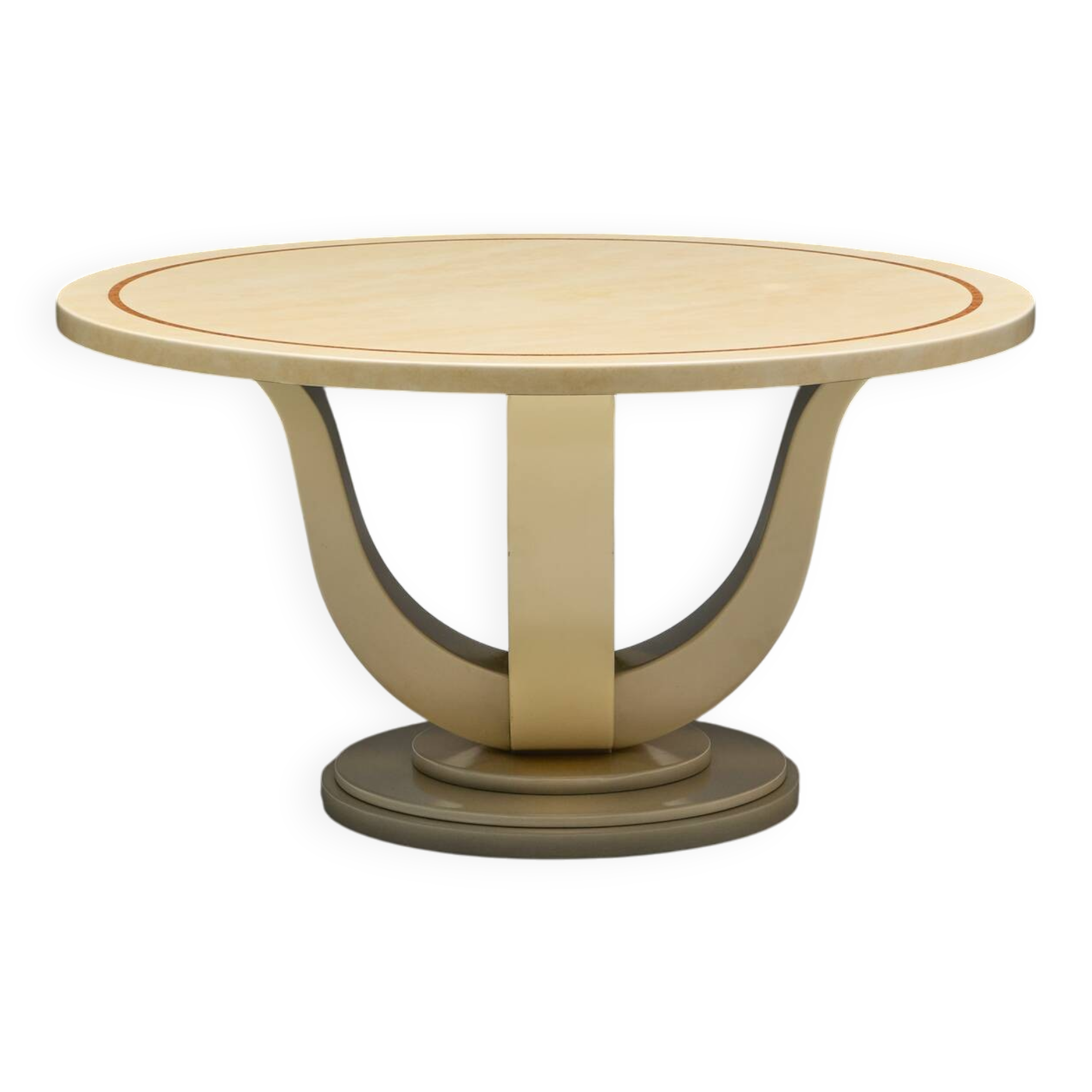 Table laquée imitation marbre de Jean Claude Mahey, France, années 1970
