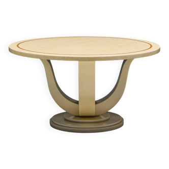 Faux-Marble Lacquered Table by Jean Claude Mahey, France, 1970s